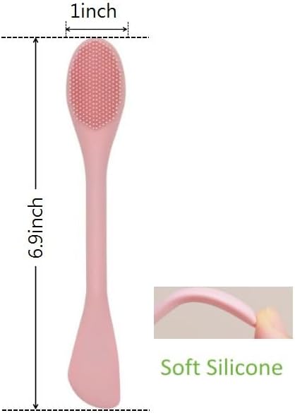 Silicone Cleansing Brush 2pcs(Deep Purple),Mask Applicator and Skincare for Pore Cleansing，Exfoliating Face Scrubber,Makeup Removal Brush