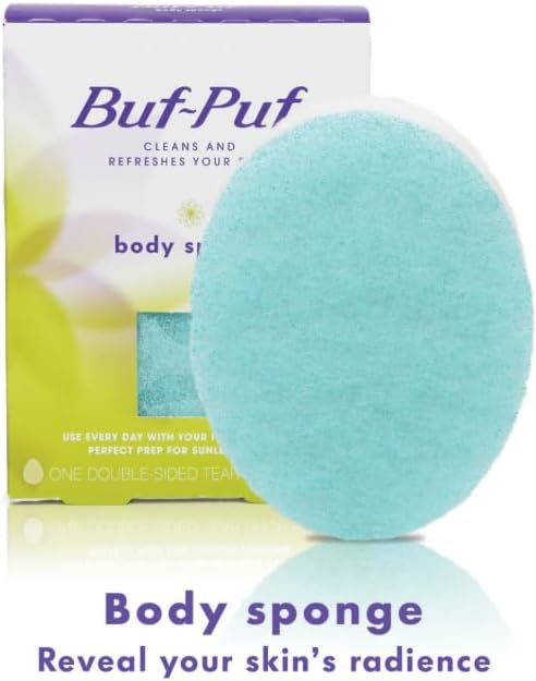 Buf-Puf Body Sponge, Bath Sponge, Dermatologist Developed, Cleanses Skin of Dirt, and Excess Oil, Reusable, Exfoliating, 6 Count