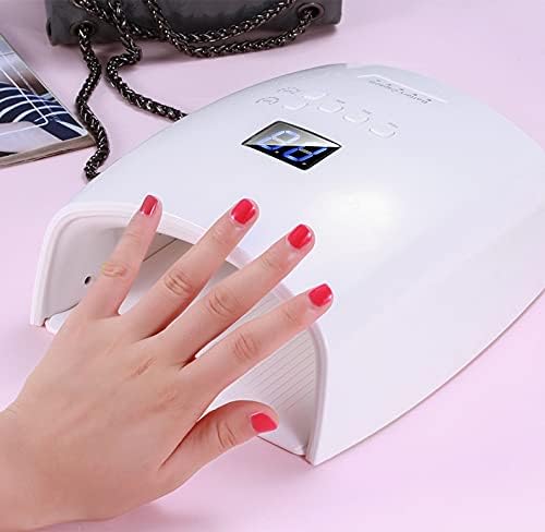 48W Cordless UV Led Nail Lamp,Upgraded Rechargeable LED Nail Dryer | Professional Cordless Gel Nail Lights,Automatic Sensor UV Light for Nails,Nail Art Manicure Tools for Home and Salon-White
