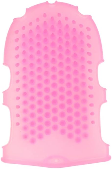 Mikinona Double Sided Silicone Back Scrubber Gloves for Shower with Exfoliating Massage Soft Body Brush Bath Cleansing Scrubbers 6.69X4.33X0.82In for Home Bathroom