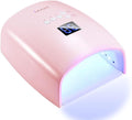 48W Cordless UV Led Nail Lamp,Upgraded Rechargeable LED Nail Dryer | Professional Cordless Gel Nail Lights,Automatic Sensor UV Light for Nails,Nail Art Manicure Tools for Home and Salon-Pink