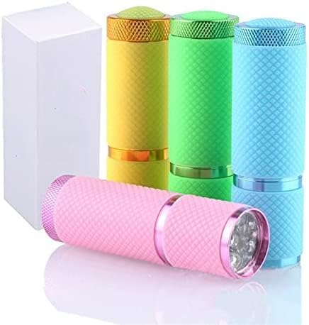 Handheld UV Light for Gel Nails,9 LED Small Glow Nail Lamp,Mini Nail Dryer | Mini U V Nail Dryer,Portable Flashlight for Nail Art Decoration DIY at Home-Green