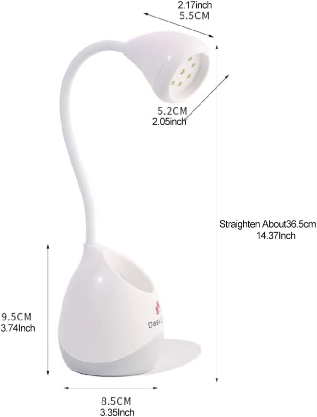 36W UV LED Nail Lamp, Gooseneck UV Light for Gel Nails Hands Free | Rechargeable Mini Portable Dryer With Brush Holder for Travel Home & Salon Manicure