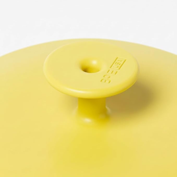Boie USA Body Scrubber with Handle - Hygienic, Exfoliating Loofah Alternative - Feels Like Silicone Scrubber Gentle on Sensitive Skin, Hypoallergenic, BPA & Latex-Free, Made in the USA (Yellow)