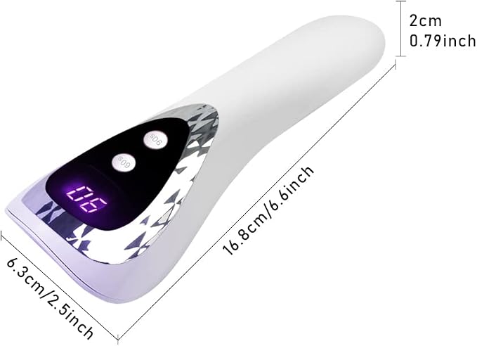 Handheld UV Light for Gel Nails, Portable Mini Nail Lamp LED Flash Nail Curing Polish Rechargeable Nail Dryer Resin Art Fast-Dry Machine 5V USB Home DIY