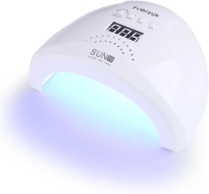 Fcozpjk UV LED Nail Lamp, 48W Nail Dryer for Gel Polish with 30 Beads 4 Timers Smart Sensor Fast Curing Home Manicure Professional Salon Nails Art Tools Supplies