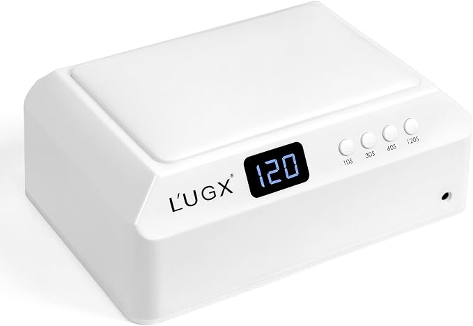 L'UGX Professional Nail Curing Lamp for Gel Polish Dryer 72W LED UV Nail Lights with Arm Rest Pillow & Retractable Tray,Perfect for Manicure & Pedicure at Salon & Home - Plug-in Nail Lamp