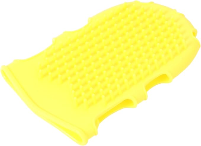 Mikinona Double Sided Silicone Back Scrubber Gloves for Shower with Exfoliating Massage Soft Body Brush Bath Cleansing Scrubbers 6.69X4.33X0.82In for Home Bathroom