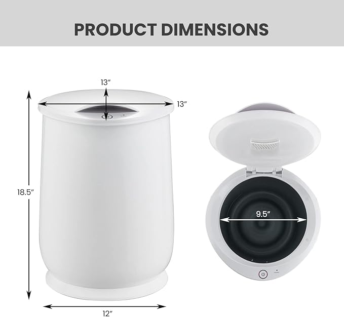 Giantex Towel Warmer Bucket for Bathroom, Portable Spa Hot Towel Heater, Flip-top Lid, Fragrance Holder, Auto Shut Off, 21L Large Capacity Towel Warmer Fits up to 2 Oversized Towels Bathrobes (White)