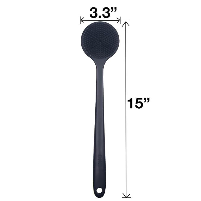 DNC Silicone Back Scrubber and 2pc Silicone Body Scrubber for Shower