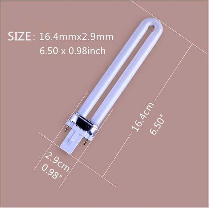 XICHEN 4 PCS/Set Light Bulbs Replacement 9W UV 365nm Lamp Bulb Tube for Nail Art Dryer UV Lamp Light
