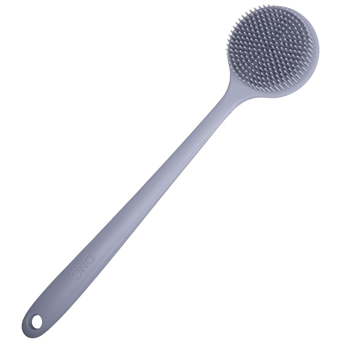 DNC 3 Pack Silicone Body Scrubber and Back Scrubber for Shower Brush