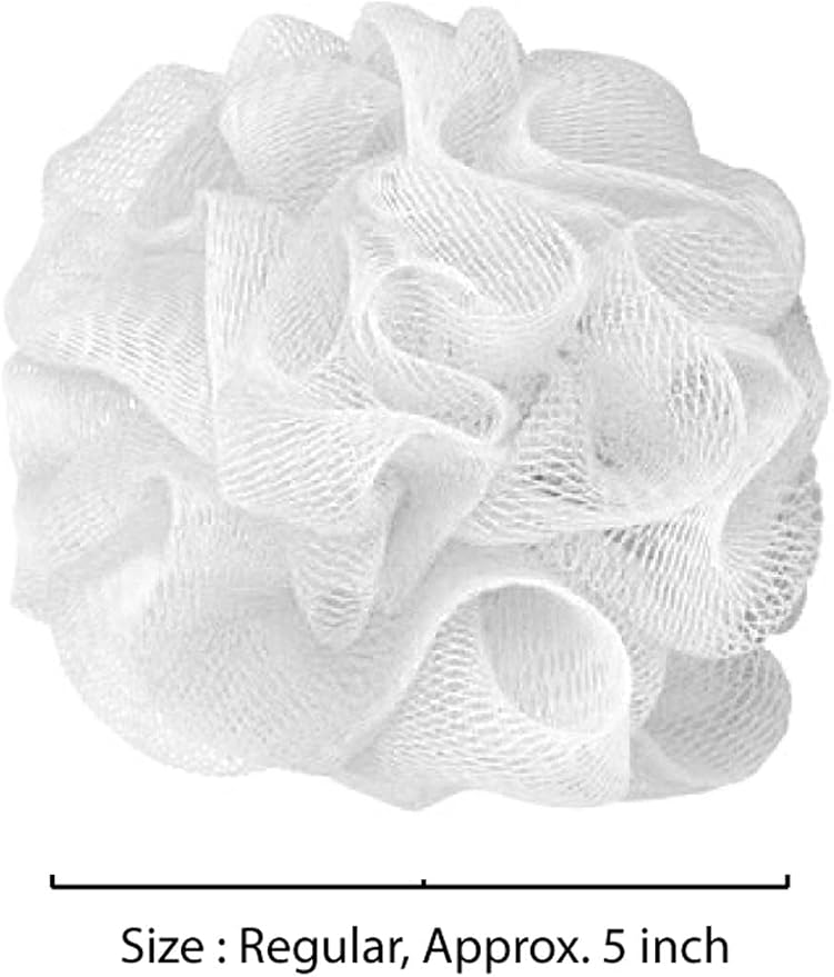 Mesh Pouf Bath Sponge (4 Pack) (Purple)