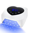 UV Nail Lamp Cordless Rechargeable, HUGMAPLE 72W UV Light for Gel Nails | 5 Timer Setting, Touch Control & Auto Sensor, Professional Nail Dryer for Salon & Home,White