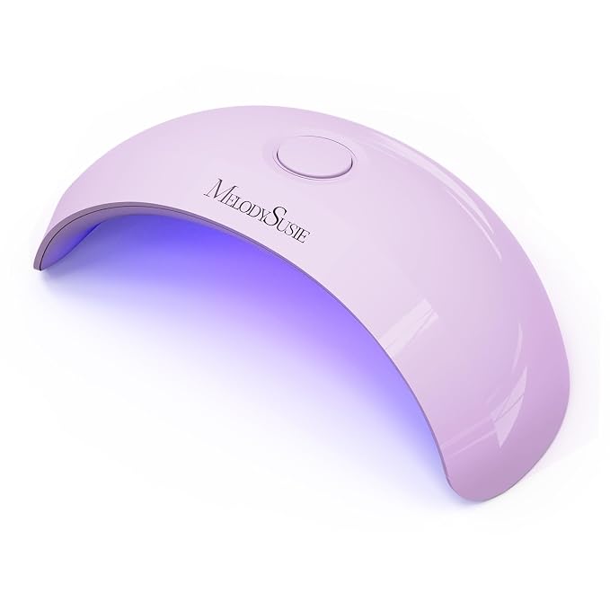 MelodySusie Pocket-Sized UV/LED Nail Lamp P-Art04 for Semi-Cured Strips | 6W Corded, 45s/60s Timer, One-Button Control, 4 UV/LED Beads, Base Coat, Top Coat, Beginners, DIY Users