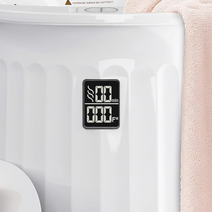 20L Towel Warmer for Bathroom, Heated Towel Bucket with 4 Timer Settings & Auto-Off, Fast Heating Blanket Warmer for Home, Fits Towels, Bathrobes, Blankets, Ideal for Spa & Gifts, White
