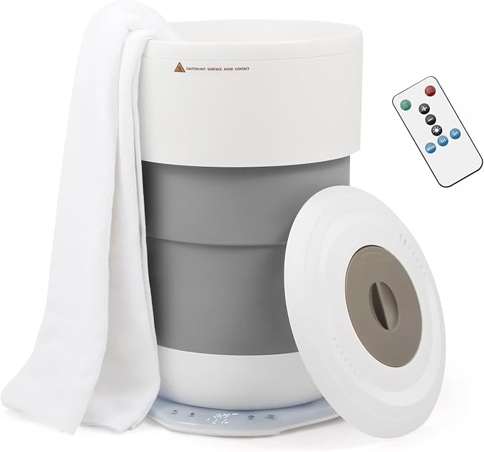 Flyisland Towel Warmers 21L, Towels Warmer Bucket for Bathroom with Timer, Towel Heater,Auto Shut Off,White Elephant Gifts