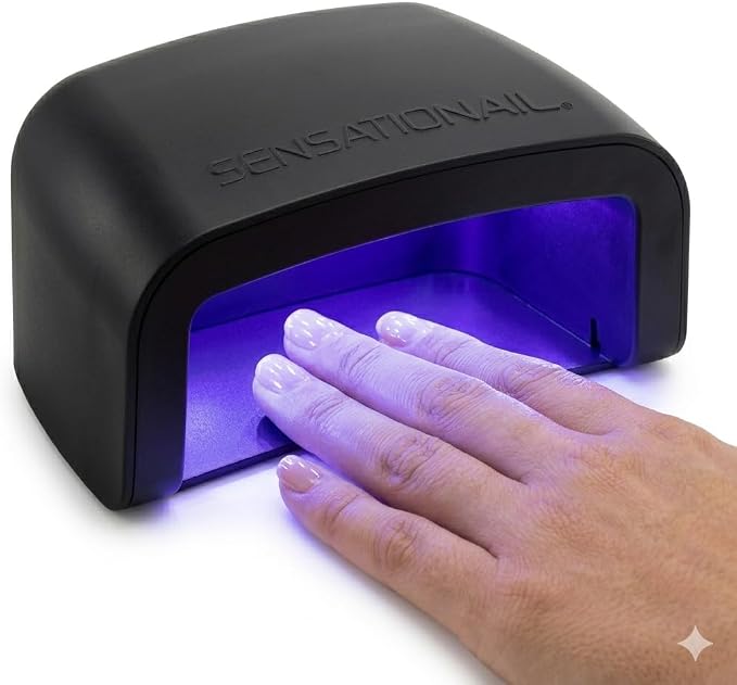 Sensationail Gel LED Nail Lamp, At Home Nail Polish, Fast Curing, Smart Sensor, Chrome Finish, Durable Cord, Salon Quality, 30 Seconds, Automatic Curing Manicures, Ideal for Beginners, 1 Count