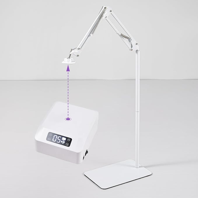 UV Light for Feet, Only Bracket for Foot UV Light, Pedicure Lamp with Stand Adjustable Directionand and Angle, Lamp and Stand Can Be Separated, Foot Floor Lamp for Gel Nails (Only Bracket)