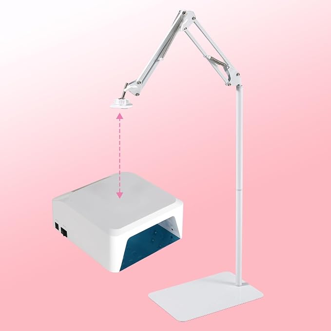 UV Light for Feet, Only Bracket for Foot UV Light, Pedicure Lamp with Stand Adjustable Directionand and Angle, Lamp and Stand Can Be Separated, Foot Floor Lamp for Gel Nails (Only Bracket)