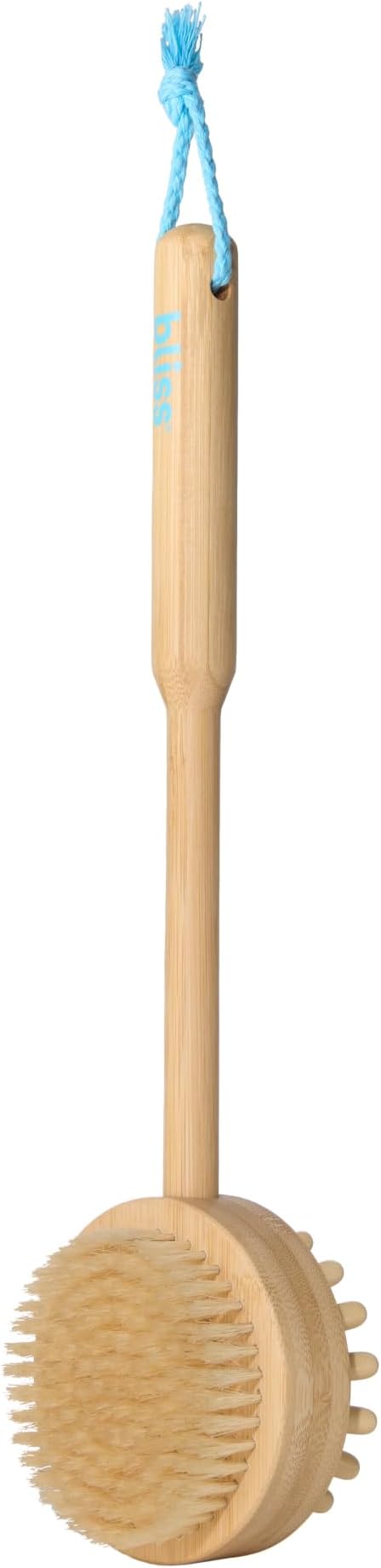 Bliss Wooden Back & Body Exfoliating Dry Brush Tool - Clean, Gentle Formula