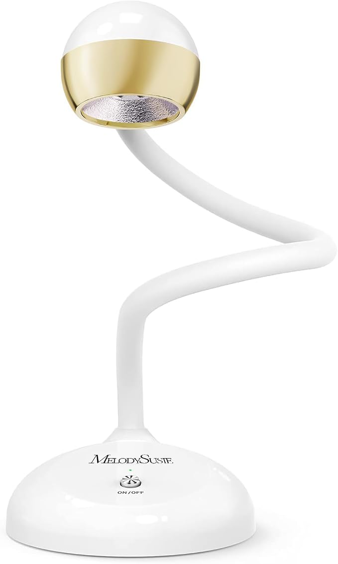 MelodySusie 360° 2-in-1 Gooseneck Nail Lamp S-Pro09M for Detail Work | 60s Timer, 2000mAh Battery, 6h Runtime, One-Touch Control, Rhinestone Glue, False Nail Glue, Cat Eye & Nail Tip