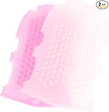 COHEALI 2 Pcs Silicone Massage Glove Bath Massage Brush for Shower Exfoliating Body Scrubber Mitt Soft Hand Fit Design 6.69 X 3.93 X 0.78 in