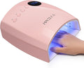UV LED Nail Lamp, Cordless 72W UV Light for Gel Nails with 45 Beads | Professional Fast Curing Nail Dryer, 4 Timers, Smart Sensor, Retractable Foot Stand, Portable Handle for Salon & Home (Pink)