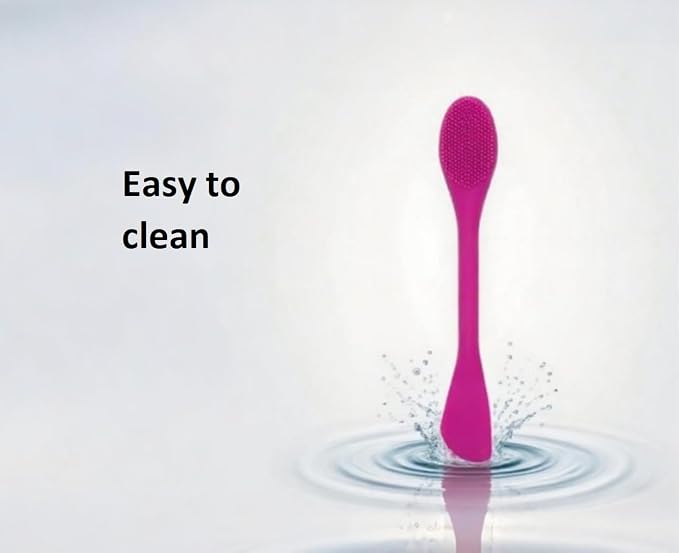 Face Mask/Facial Cleansing Brush,Silicone Scrubber for Face/Lip(Purple)