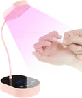 Flash Cure lamp, 36W Mini Cordless Gel x Nail Lamp Flash Cure, Auto Sensor Gooseneck Portable USB Gel Nail Dryer U V Light with 3 Timers and LCD Display for Home DIY