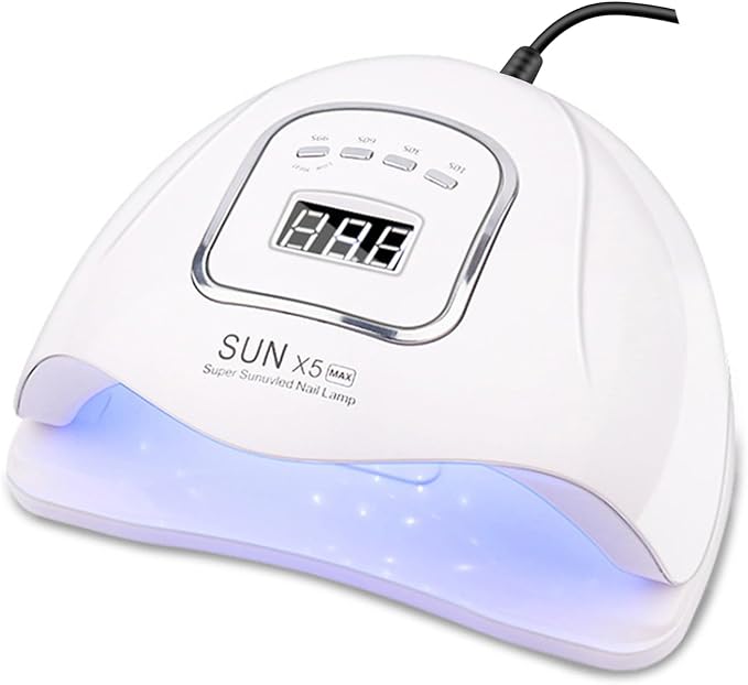 HVEST LED Nail Light for Gel Nails UV Lamp for Nails 150W Smart 4 Timers Nail Cure Lamp Nail Dryer for Gel Polish 45 Lamp Beads Fast Drying Professional Nail Supplies Nail Polish Dryer Lamp