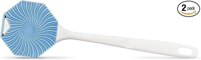 Sud Scrub® Body Scrubber + Extender Handle Set (Blue)