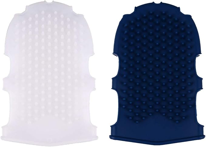 COHEALI 2 Pcs Silicone Massage Glove Bath Massage Brush for Shower Exfoliating Body Scrubber Mitt Soft Hand Fit Design 6.69 X 3.93 X 0.78 in