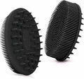 All-in-One Exfoliating Shower Brush – Gentle Silicone Loofah for Sensitive Skin with Dual-Purpose Scalp Massage for Spa-Quality Showers Daily (1pck) - Black