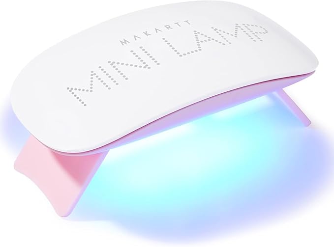 Makartt Mini UV Light for Gel Nails: 6W Fast Curing Gel Nails Polish | Mini USB Portable Lamp Fast Drying Gel Polish Curing Light 60S Timer Dryer Manicure Salon Home DIY, Pink
