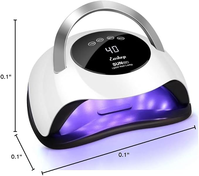 Easkep 120W UV Light for Nails - UV Nail Lamp with Gloves Kit Nail Dryer Lamp for Gel Nails Professional for Home and Salon