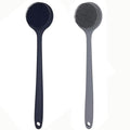 DNC 2 Pack Silicone Back Scrubber for Shower Brush Bath Body with Long Handle (Black+Gray)