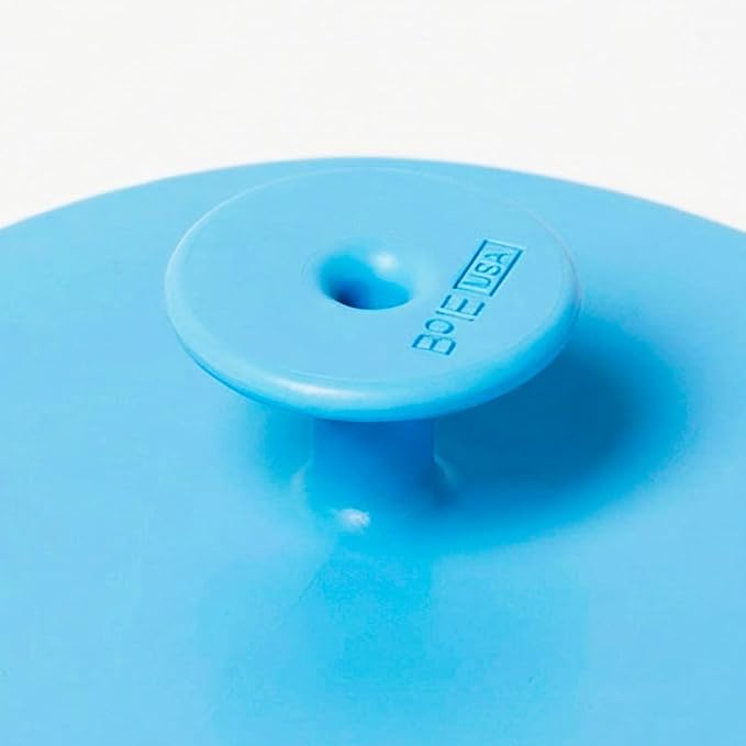 Boie USA Body Scrubber with Handle - Hygienic, Exfoliating Loofah Alternative - Feels Like Silicone Scrubber Gentle on Sensitive Skin, Hypoallergenic, BPA & Latex-Free, Made in the USA (Blue)