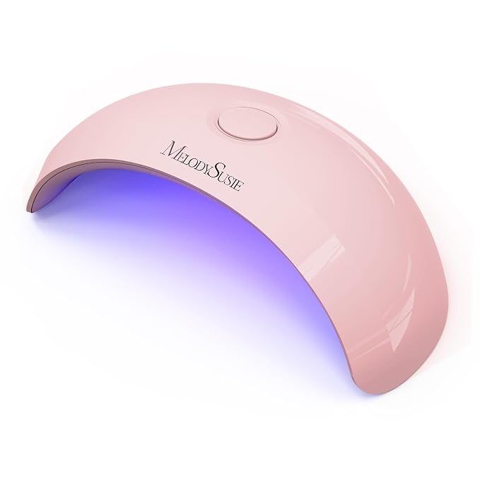 MelodySusie Pocket-Sized UV/LED Nail Lamp P-Art04 for Semi-Cured Strips | 6W Corded, 45s/60s Timer, One-Button Control, 4 UV/LED Beads, Base Coat, Top Coat, Beginners, DIY Users