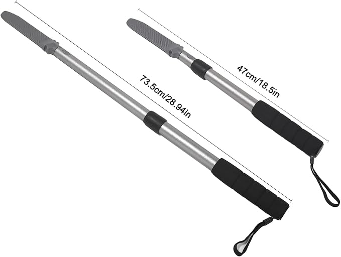EASACE Updated Toe Cleaning Brush Lotion Applicator with Long Handle, 18.5-29in, Plastic, White, 4 Reusable Drying Covers, for Seniors, Elderly, Disabled Men and Women