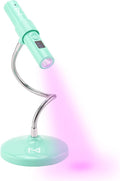 M - GlamCure GO Nail Flash Cure Lamp with Focus Beam Technology, Touch Screen - LED & UV Nail Light - Curing Lamp for Gel Nails, Acrylic, Builder - Both Portable & Adjustable (Teal)