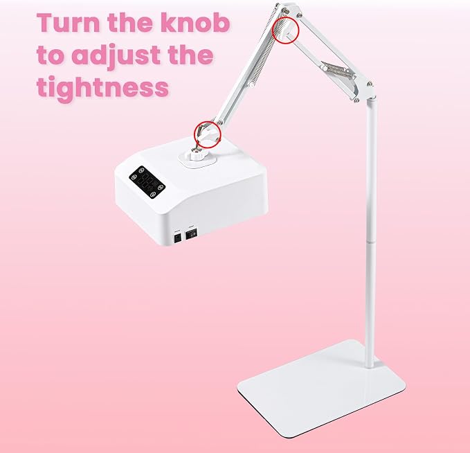 UV Foot Lamp with Stand, 78W Hanging Pedicure Lamp, Cordless UV Light for Feet with Sensor, LED Nail Light on an Arm, Wireless Gel Nail Polish Curing for Nails (Whole Floor Lamp)