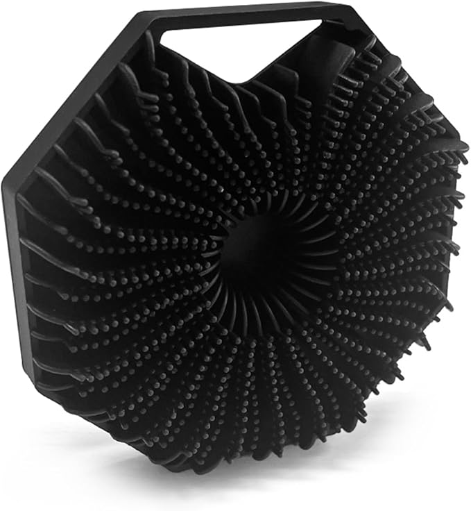 Silicone Body Scrubber Loofah Silicone Scrubber for Nourishing Non-Slip Handheld Cleansing Brush Mens Body Scrubber for Women Long-Lasting & Easy to Clean（Black）