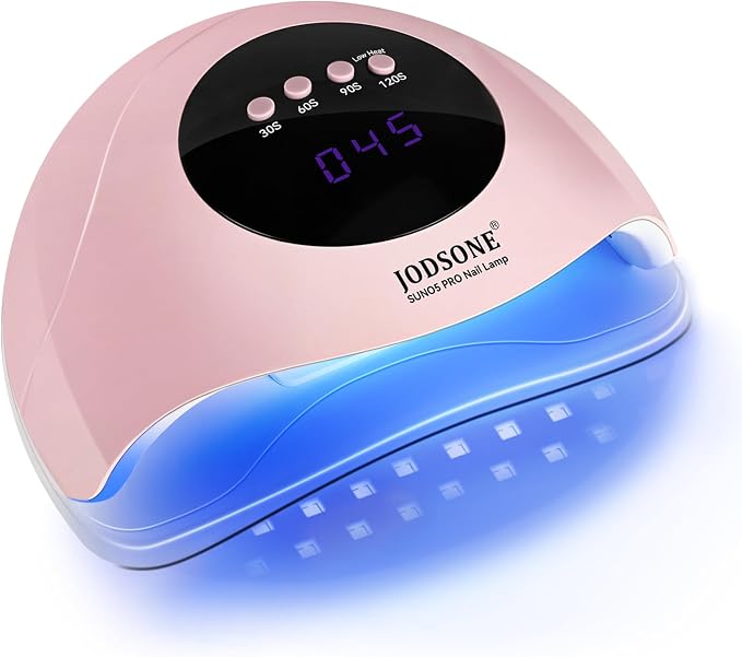 JODSONE Quick U V LED Nail Lamp with 4 Timer Settings Auto Sensor Nail Dryer Pink