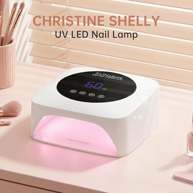 96W UV LED Nail Lamp Cordless Nail Dryer for Gel Polish | Rechargeable UV Light for Gel Nails Quick Dry Curing with Large LCD Display, with 3 Timer Setting Auto Sensor for Salon&Home