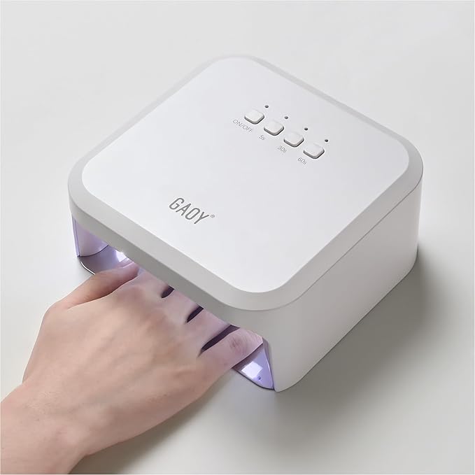 GAOY Fast Curing Lamp with Infrared Sensor and 3 Timers, White | UV Light for Gel Nails, Professional Nail Dryer for Salon and Manicure Art at Home