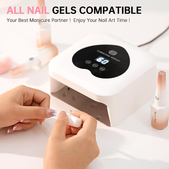 UV Light for Gel Nails, 48W Plug-in Mini UV Nail Lamp | Portable Nail Lamp Diamond Nail Dryer with Touch Control Auto Sensor and 3 Timer Settings Nail Light Curing Lamp, Home