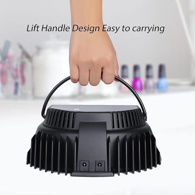 64W Rechargeable Pro LED Gel Nail UV Light UV LED Nail Lamp Cordless Led Light for Nails(Black)
