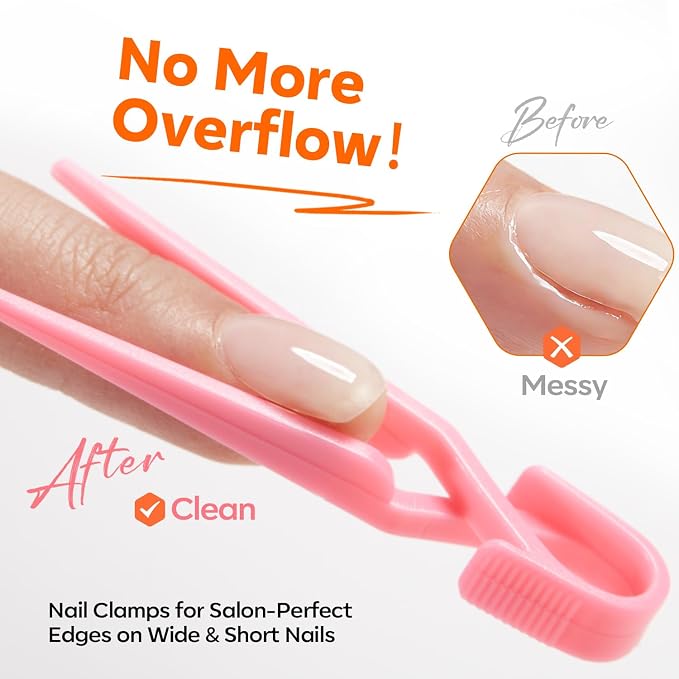 modelones Builder Nail Gel, 3 Colors Builder Hard Gel Nude Pink Clear for Overlays, Apex Building & Extensions, Sculpting Nail Kit with Dual-Ended Brush, Nail Forms, U V/LED Lamp Cured DIY Salon | Overlays, Apex Building & Extensions, Sculpting Nail Ki...
