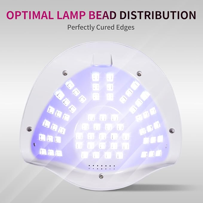 MIRAGE LAYON UV Nail Lamp - Fast Drying, Powerful & Efficient LED Nail Lamp with 4 Timing Settings & Infrared Automatic Sensor Professional UV Light for Home Salon Nail Art Tools
